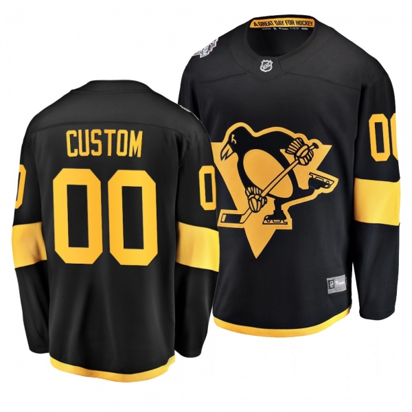 Penguins Men's Custom 2019 NHL Stadium Series Coors Light Breakaway Black Jersey