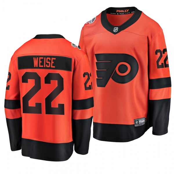 Flyers Men's Dale Weise 2019 NHL Stadium Series Coors Light Breakaway Orange Jersey