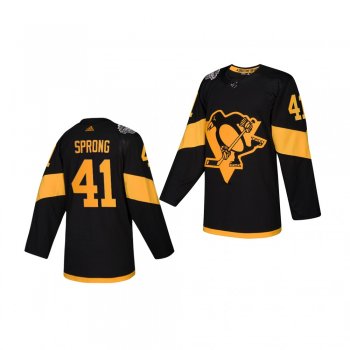 Youth Penguins Daniel Sprong 2019 NHL Stadium Series Authentic Player Black Jersey