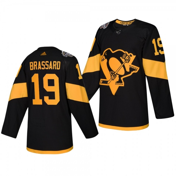 Penguins Men's Derick Brassard 2019 NHL Stadium Series Coors Light Authentic Black Jersey