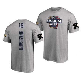 Penguins Derick Brassard 2019 NHL Stadium Series Coors Light Event Logo gray T-Shirt