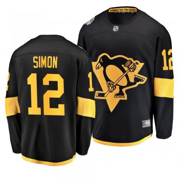 Penguins Men's Dominik Simon 2019 NHL Stadium Series Coors Light Breakaway Black Jersey