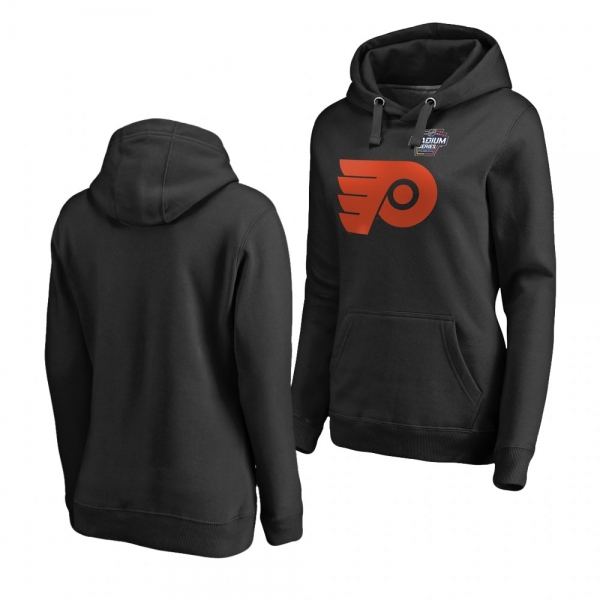 Women's Flyers 2019 Primary Logo NHL Stadium Series Pullover Hoodie Black