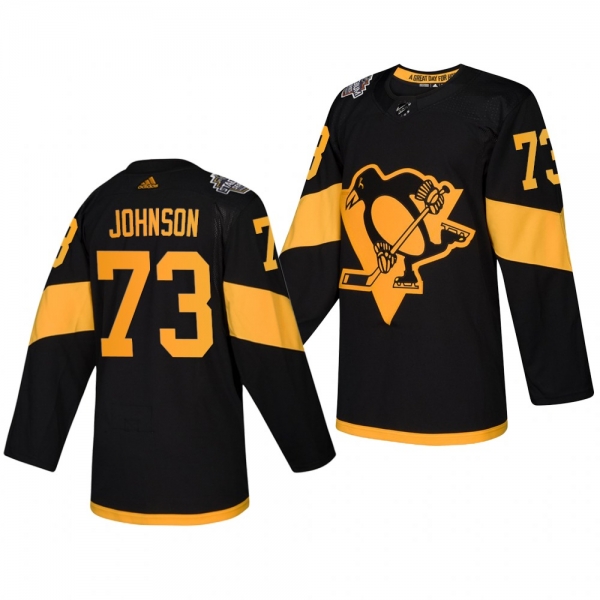 Penguins Men's Jack Johnson 2019 NHL Stadium Series Coors Light Authentic Black Jersey