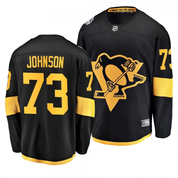 Penguins Men's Jack Johnson 2019 NHL Stadium Series Coors Light Breakaway Black Jersey