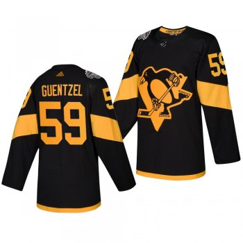 Penguins Men's Jake Guentzel 2019 NHL Stadium Series Coors Light Authentic Black Jersey