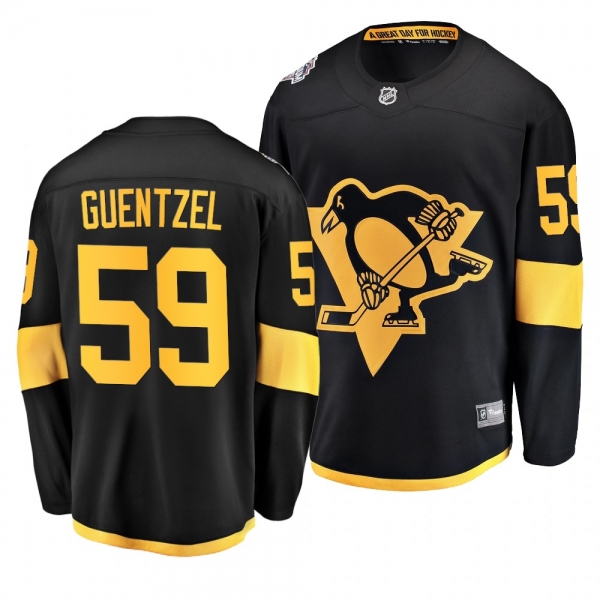 Penguins Men's Jake Guentzel 2019 NHL Stadium Series Coors Light Breakaway Black Jersey