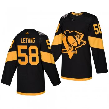 Penguins Men's Kris Letang 2019 NHL Stadium Series Coors Light Authentic Black Jersey