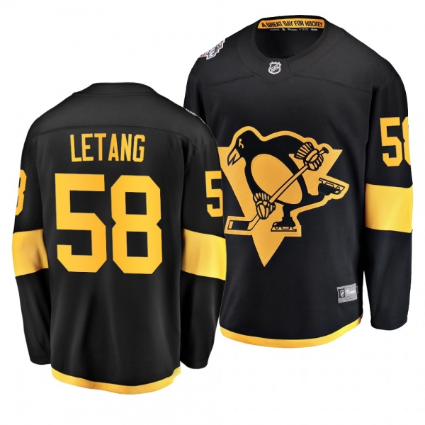 Penguins Men's Kris Letang 2019 NHL Stadium Series Coors Light Breakaway Black Jersey