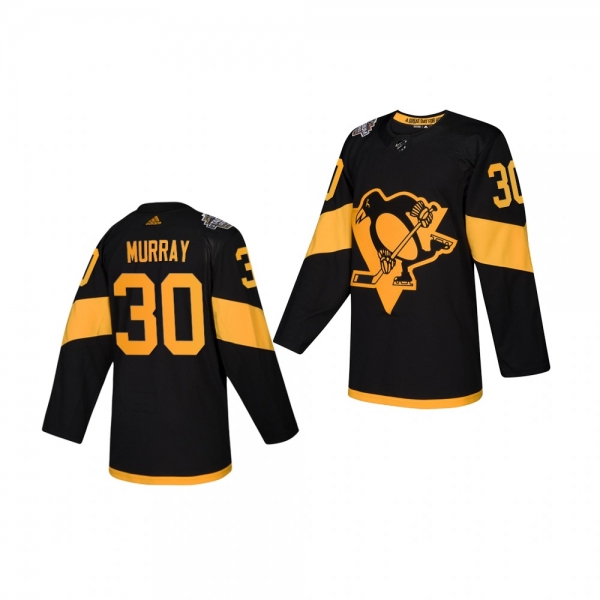 Youth Penguins Matt Murray 2019 NHL Stadium Series Adidas Authentic Black Jersey