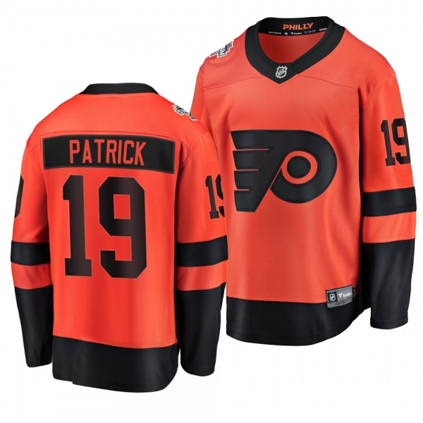 Flyers Men's Nolan Patrick 2019 NHL Stadium Series Coors Light Breakaway Orange Jersey