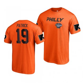 Flyers Nolan Patrick 2019 NHL Stadium Series Name and Number Orange T-Shirt