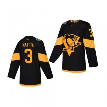 Youth Penguins Olli Maatta 2019 NHL Stadium Series Adidas Authentic Black Jersey