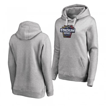 Women's Penguins 2019 Event Logo NHL Stadium Series Pullover Hoodie Heather Gray