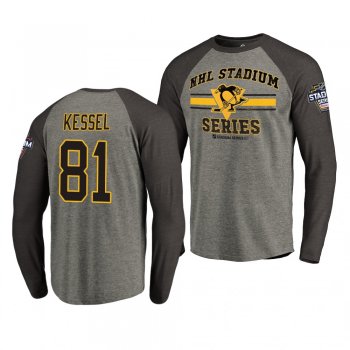 Penguins Phil Kessel 2019 NHL Stadium Series Coors Light Long Sleeve gray T-Shirt