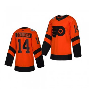 Youth Flyers Sean Couturier 2019 NHL Stadium Series Adidas Authentic orange Jersey