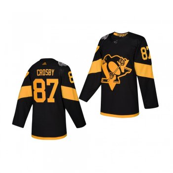 Youth Penguins Sidney Crosby 2019 NHL Stadium Series Adidas Authentic Black Jersey