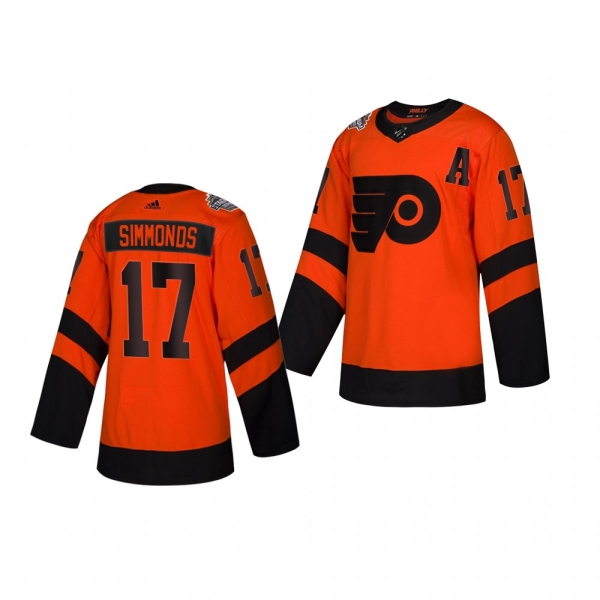 Youth Flyers Wayne Simmonds 2019 NHL Stadium Series Adidas Authentic orange Jersey