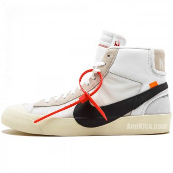 Off-White Ow X The 10 Nike Blazer Mid White/Black Aa3832-100