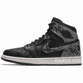 Air Jordan 1 Retro High "Snakeskin" Black Shoes Ah7389-004