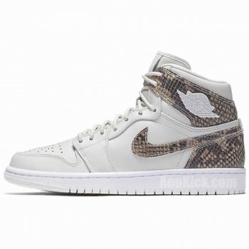 Air Jordan 1 Retro High "Snakeskin" White Shoes Ah7389-004