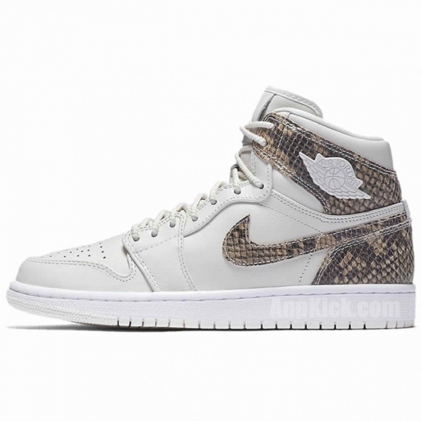 Air Jordan 1 Retro High "Snakeskin" White Shoes Ah7389-004