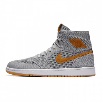 Air Jordon1 Flyknit "Grey/Orange" 919704-025