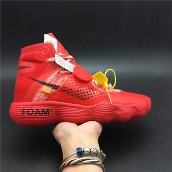 Off-White X Nike React Hyperdunk 2017 White/Yellow/Red Aj4578-100