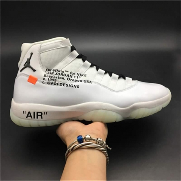 Off-White X Air Jordan 11 Aj11 All White Customize Shoes Jordans