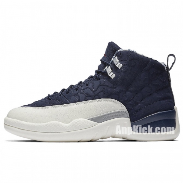 Air Jordan 12 "International Flight" New Aj12 12S Navy Blue And White Bv8016-445