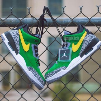 Air Jordan 3 Retro Tinker "Oregon Ducks" Pe Shoes Aj3-867493