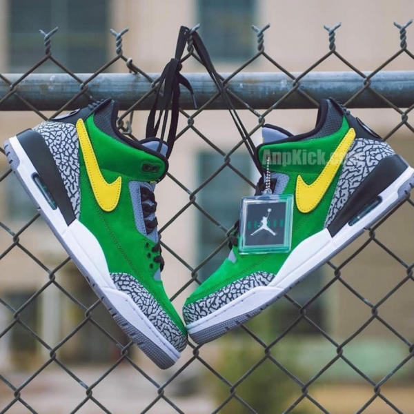 Air Jordan 3 Retro Tinker "Oregon Ducks" Pe Shoes Aj3-867493