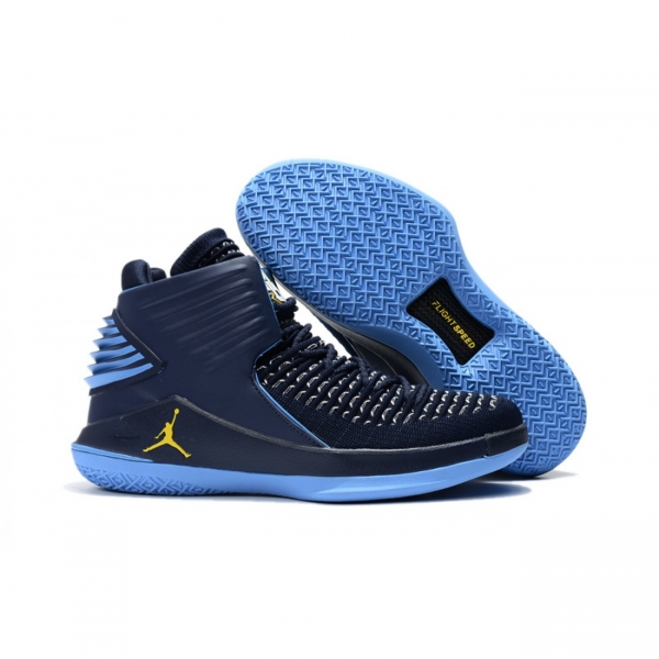 Air Jordan 32 Xxxii Deep Blue/Grey/Yellow