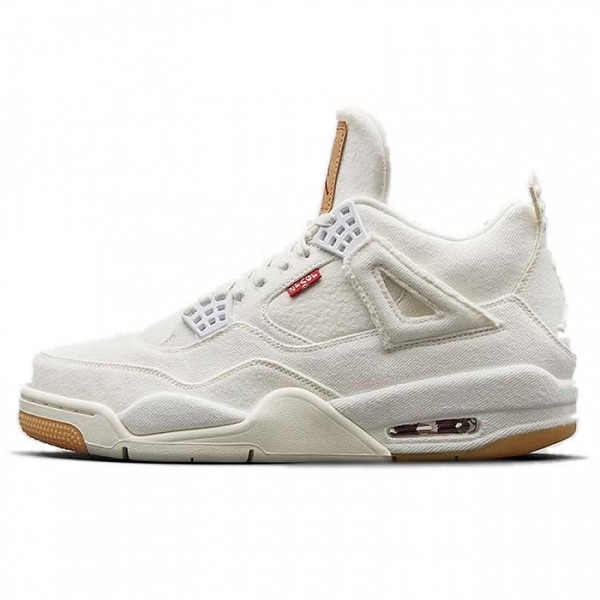 Levi's X Air Jordan 4 Retro "White Denim" Ao2571-100