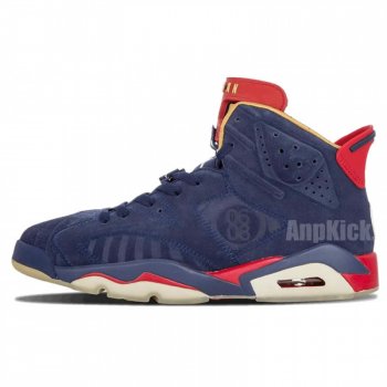 Air Jordan 6 Retro Db "Doernbecher" Navy Blue And Red 392789-401