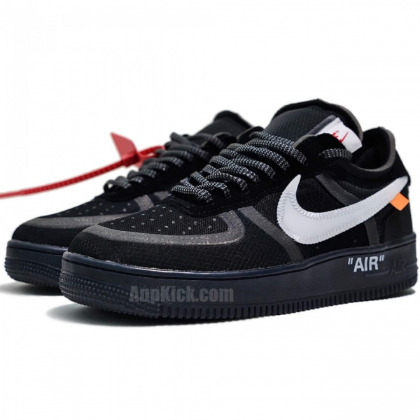 Off-White X Nike Air Force 1 Low "Black/White" Shoes Ao4606-001