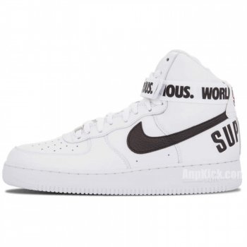 Supreme® X Nike Air Force 1 High Sp World Famous 94 White/Black 698696-100