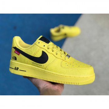 Supreme® X The North Face X Nike Air Force 1 Sup Af1 Low "Yellow/Black" Ar3066-400