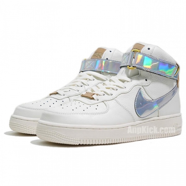 White High Top Nike Air Forces 1 Nai Ke "The Bund" Af1 Shoes Av2039-100