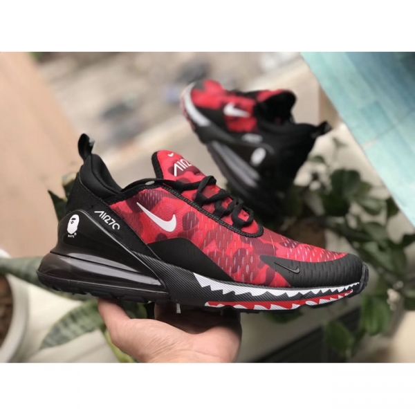 A Bathing Ape X Nike Air Max 270 Red Camo Japanese Camo Bape Mens & Wmns Size Ah6799-016