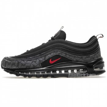 Nike Air Max 97 Reflective Logo All Black And Red 97S Sale Ar4259-001