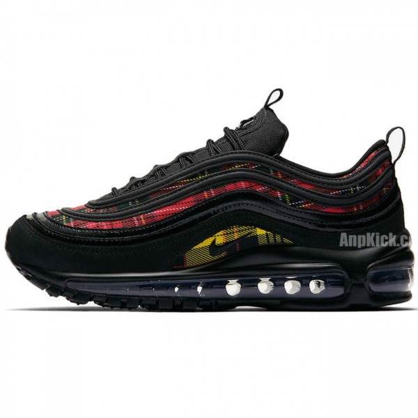 Nike Air Max 97 Se "Tartan" Black And Red Mens Womens Av8220-001