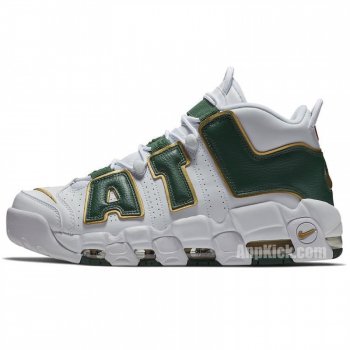 Nike Air More Uptempo 96 Shoes "Atlanta" Green/White/Gold Aj3139-100