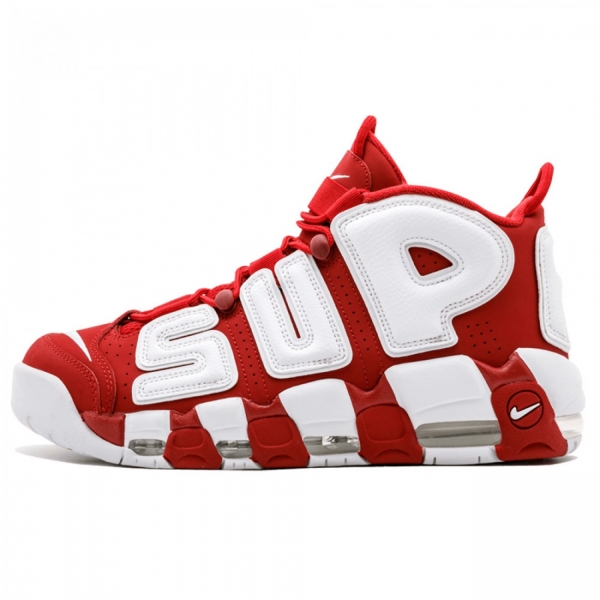 Supreme X Nike Air More Uptempo Varsity Red