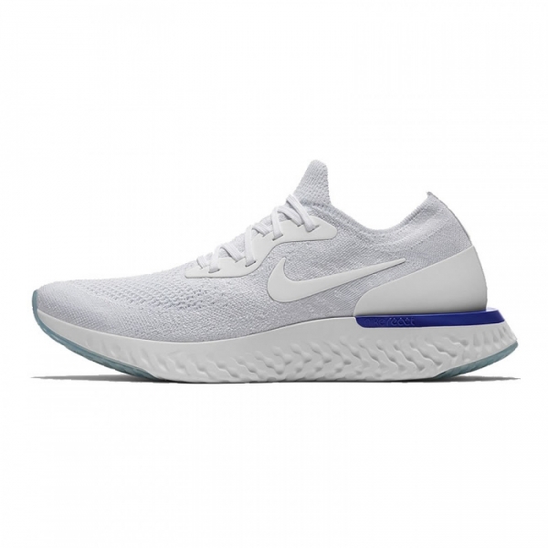 Nike Epic React Flyknit White Blue Aq0067-100