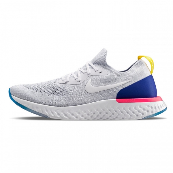 Nike Epic React Flyknit White Racer Blue Aq0067-101