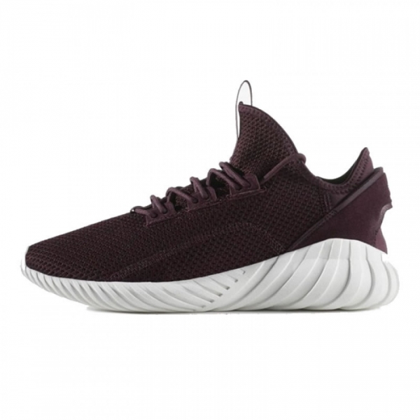 Adidas Tubular Doom Sock Primeknit Burgundy White By3565