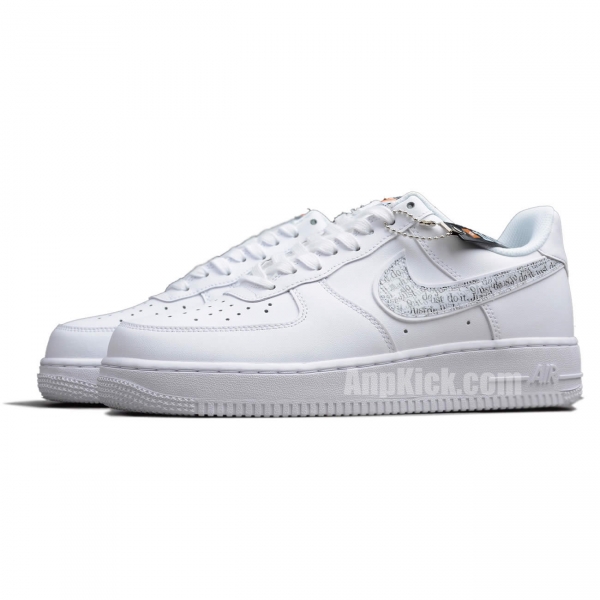 Air Force 1 07 Low "Just Do It" White Air Forces Ones Af1 Sale Bq6474-100