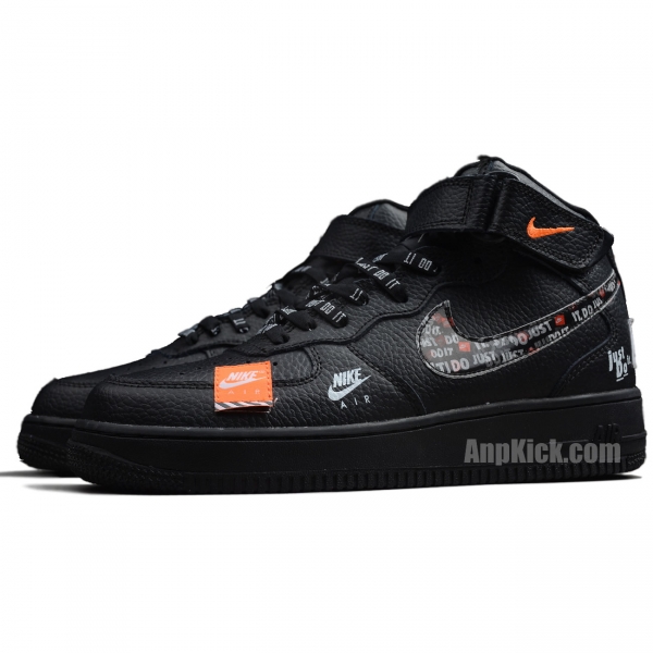 Just Do It Custom Nike 1S Air Force 1 High All Black Cheap Af1 Shoes Ao3977-001