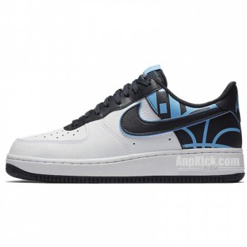 Nike Air Force 1 Low Logo Pack '07 Lv8 White/Navy/Black 823511-105